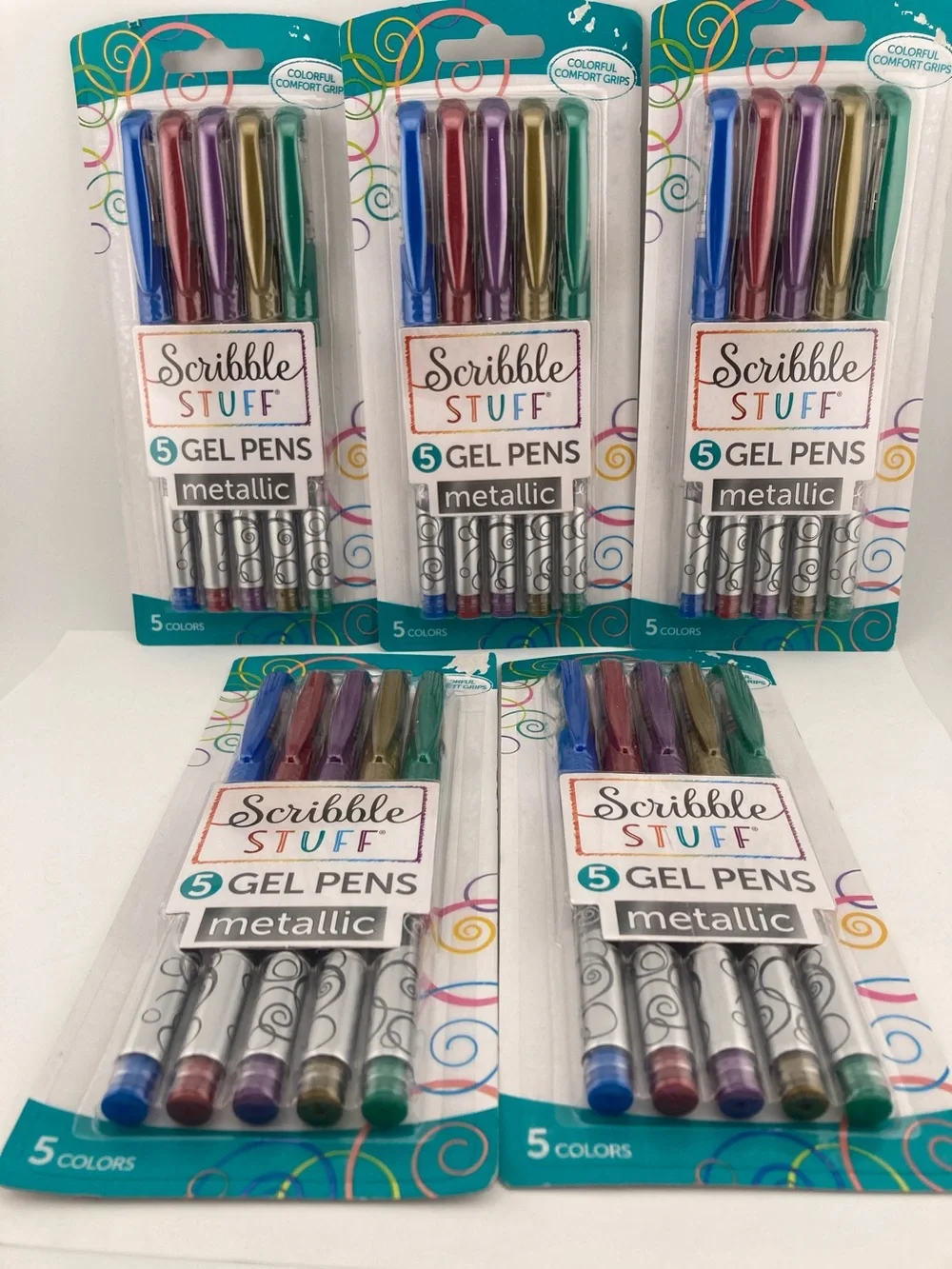 Metallic Gel Pens 5 Packs ~ 5 Pens per Pack